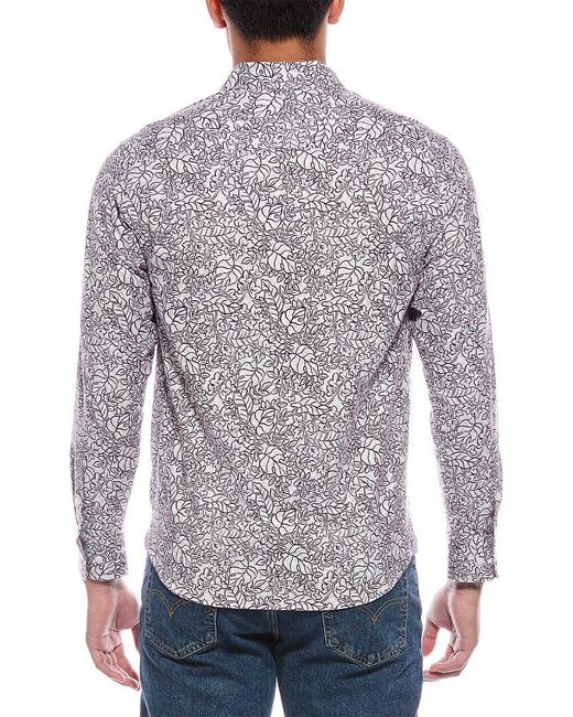 Tommy Bahama Gray Lazlo Seaside Soiree Silk-Blend Shirt for men