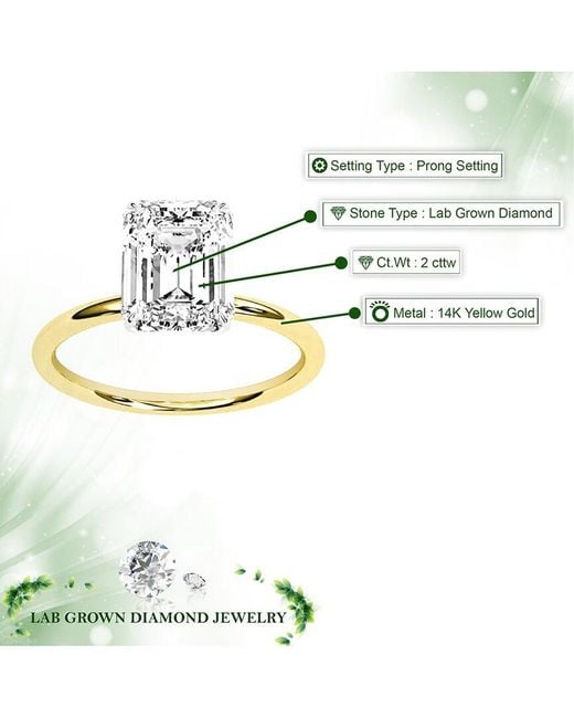 Amairah White 14K 2.00 Ct. Tw. Lab-Grown Diamond Engagement Ring