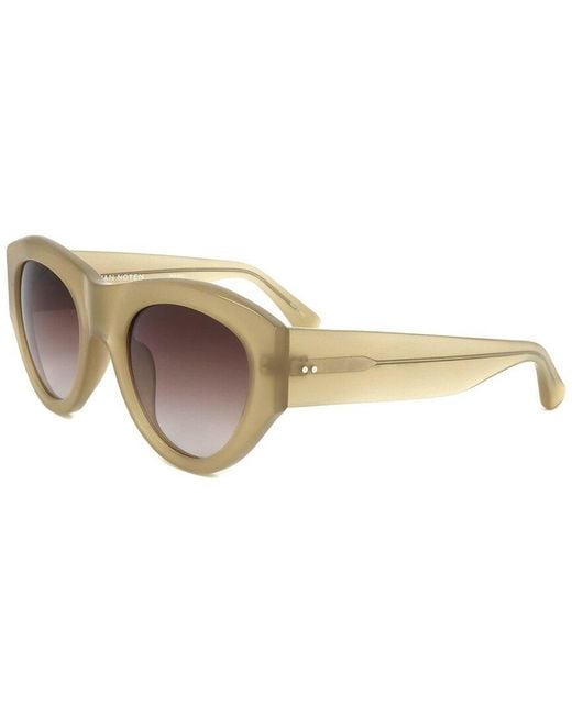 Linda Farrow White Dvn120 54mm Sunglasses