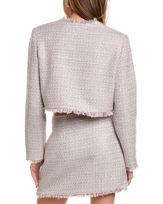 Toccin Gray Lainey Cropped Tweed Jacket