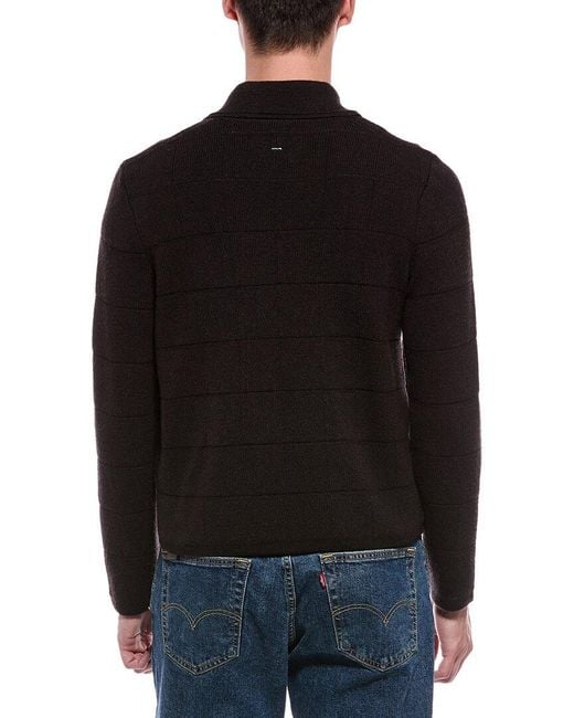 Rag & Bone Black Window Pane Wool Jacket for men