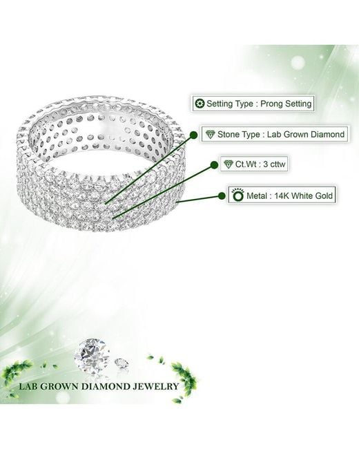 Amairah White 14K 3.00 Ct. Tw. Lab-Grown Diamond Eternity Ring