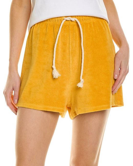 DANNIJO Yellow Terry Cloth Short