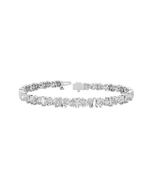 Lab Grown Diamonds White 14K 11.72 Ct. Tw. Lab-Grown Diamond Tennis Bracelet