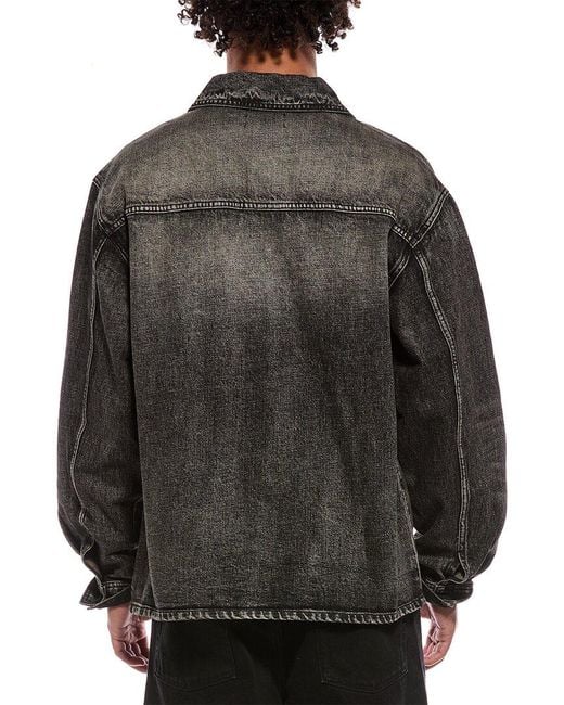 RTA Black Norris Denim Shacket for men