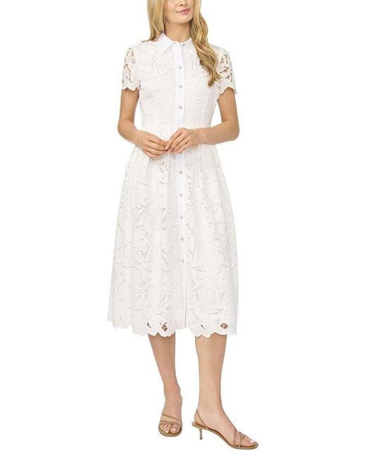Ted Baker White Mona Collared Shirt Dress