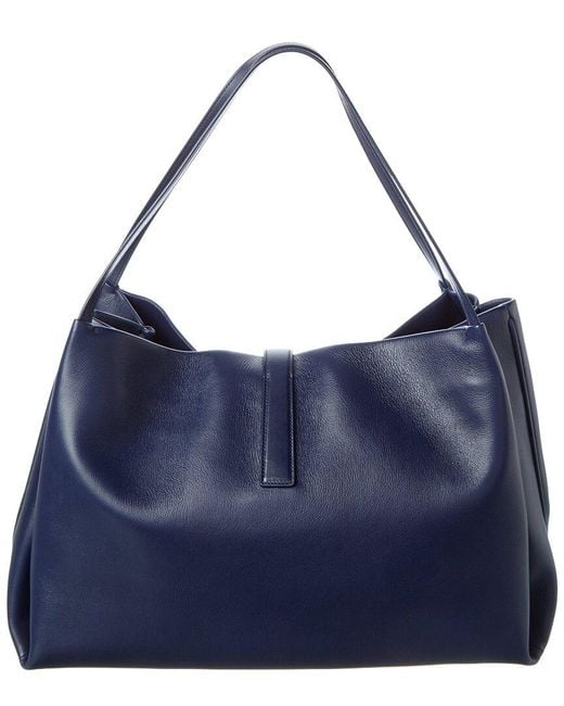 Ferragamo Blue Mia Leather Tote