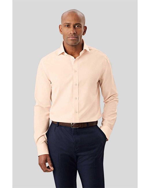 Charles Tyrwhitt Blue Non-iron Poplin Slim Fit Shirt for men