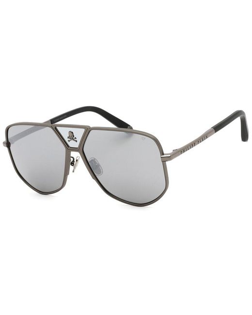 Philipp Plein Gray Spp009v 61mm Sunglasses
