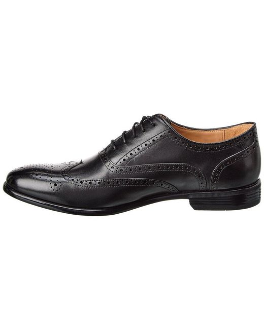 Warfield & Grand Black Wingtip Leather Oxford for men