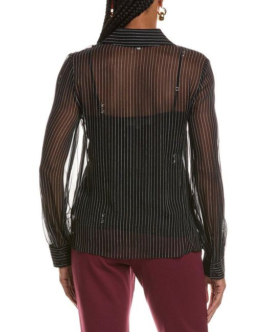 Diane von Furstenberg Black Eva Blouse