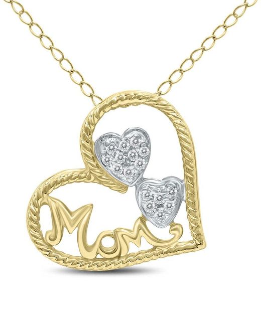 True Diamond Metallic 14K Two-Tone 0.12 Ct. Tw. Diamond Necklace