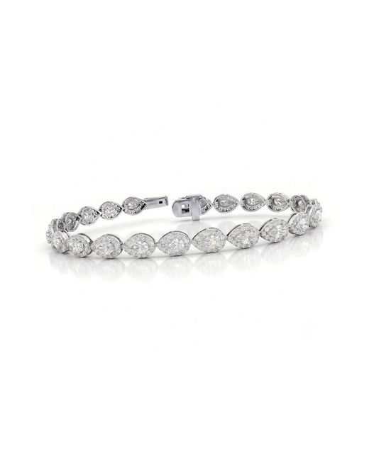 Lab Grown Diamonds White 14K 6.11 Ct. Tw. Lab-Grown Diamond Tennis Bracelet