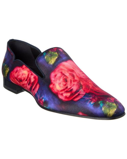 Christian Louboutin Red Dandy Chick Satin Loafer for men