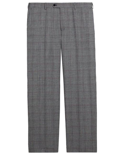 Charles Tyrwhitt Gray Classic Fit Seasonal Designs Wool Trouser for men