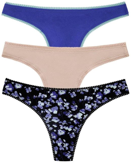 On Gossamer Blue Hip G Pack Of 3 Thongs