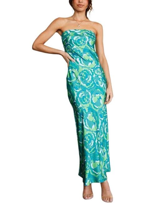 LEON GORI Green Maxi Dress