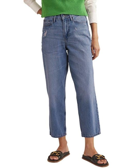 Boden Blue High Rise Tapered Jean