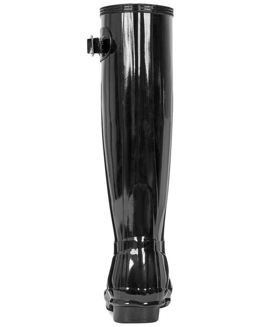 Hunter Black Original Tall Gloss Boot