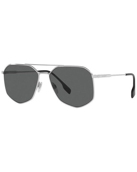 Burberry Gray Dnu Dupe Ozwald 58mm Sunglasses for men