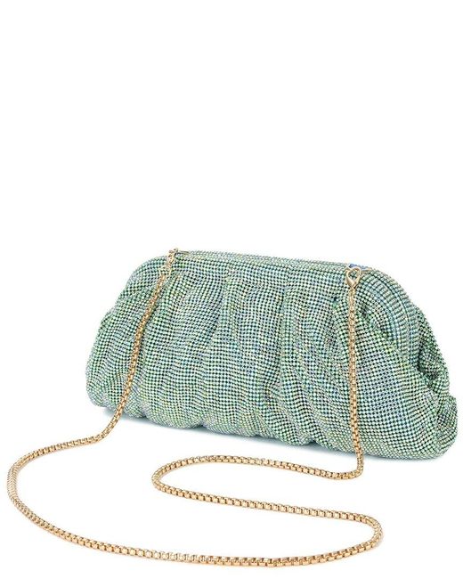 Tiffany & Fred Paris Green Crystal-Embellished Evening Crossbody