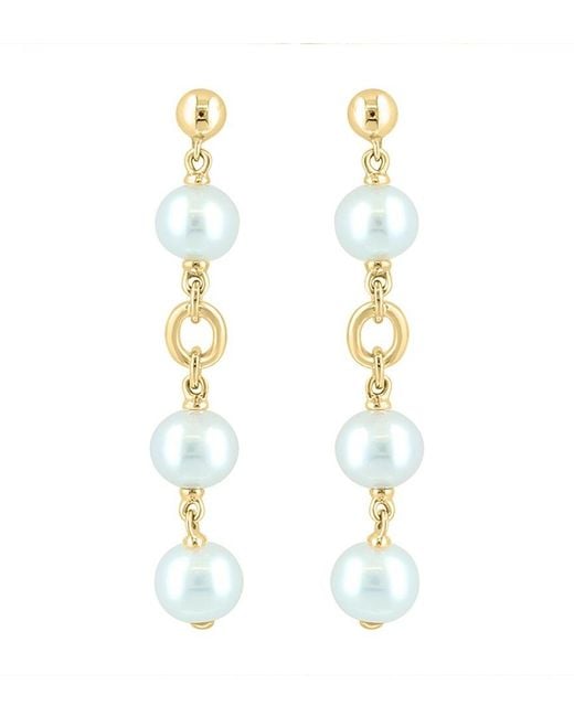 Effy Fine Jewelry White 14K 4.5Mm Pearl Earrings