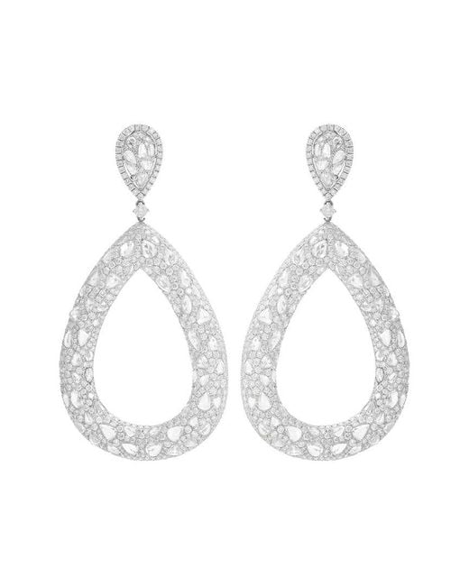 Diana M White Fine Jewelry 18k 17.97 Ct. Tw. Diamond Earrings