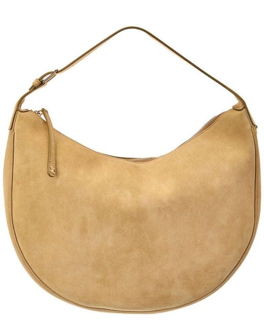 Céline Natural Lulu Large Suede Hobo Bag