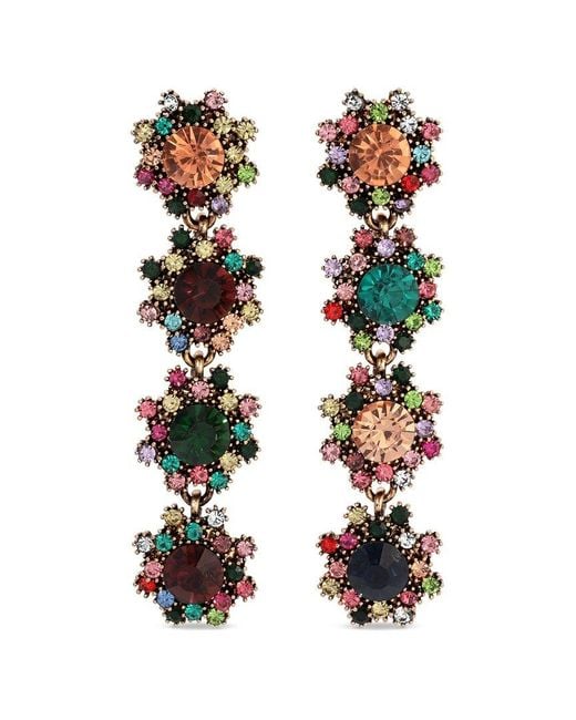 Eye Candy LA White Glass Crystal Statement Necklace + Earring