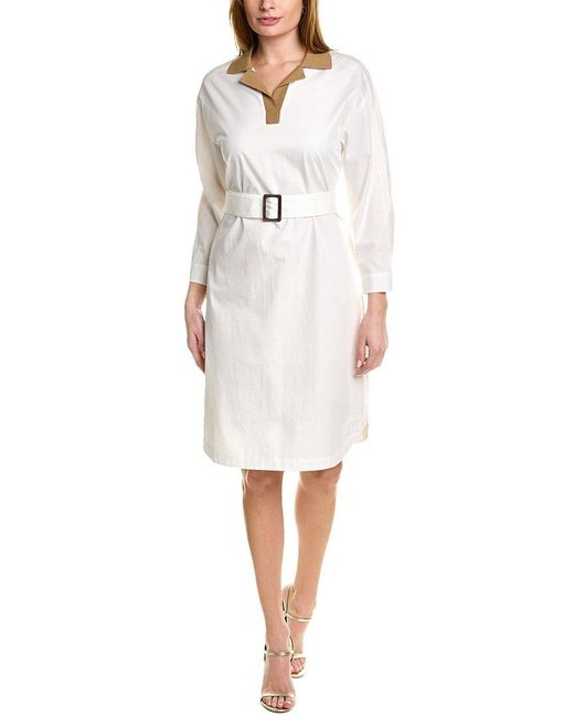 Peserico White Shift Dress