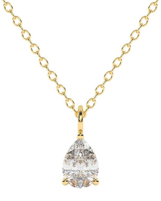 Lab Grown Diamonds Metallic 14k 0.50 Ct. Tw. Lab-grown Diamond Necklace