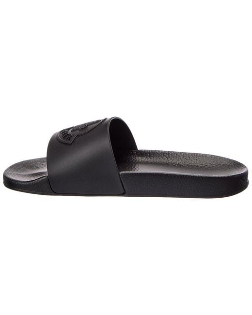 Moncler Black Basile Rubber Slide for men