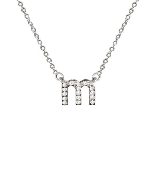 Gold Diamond Lowercase Initial Necklace 
