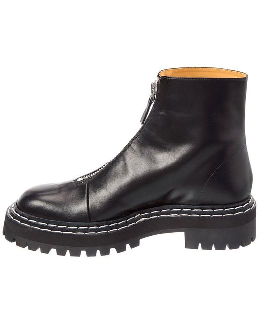 Proenza Schouler Black Chunky Leather Boot
