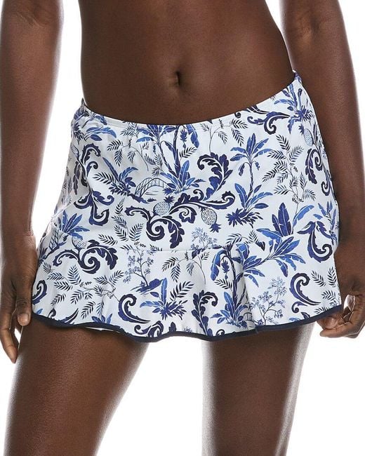 Tommy Bahama Blue Terrazzo Tile High-Waist Skirt
