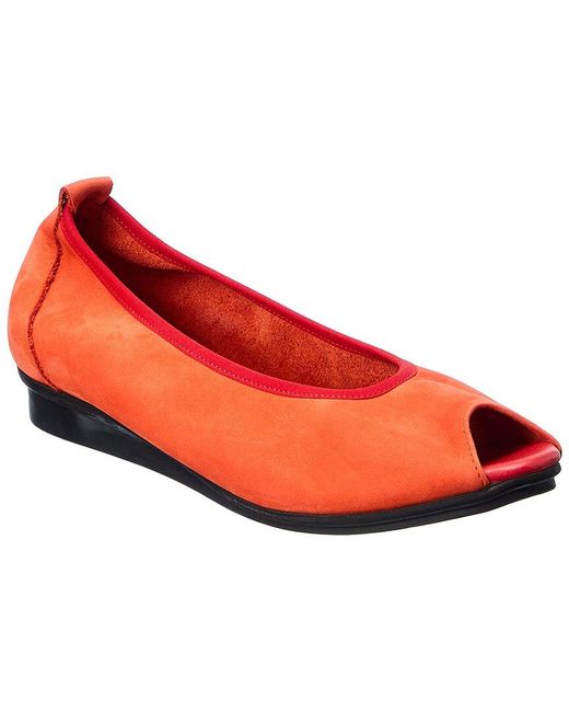 Arche Red Nimhea Leather Flat