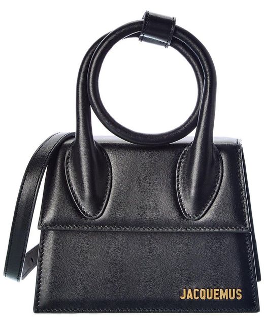 Jacquemus Black Le Chiquito Noeud Leather Clutch
