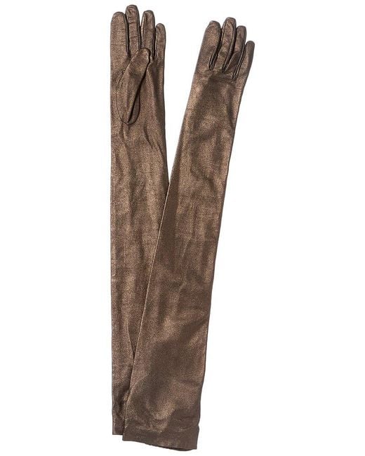 Brunello Cucinelli Brown Leather Gloves