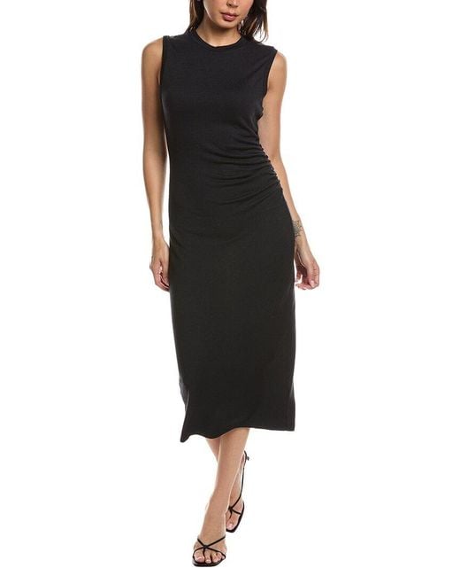 Vince Black Gathered Dress