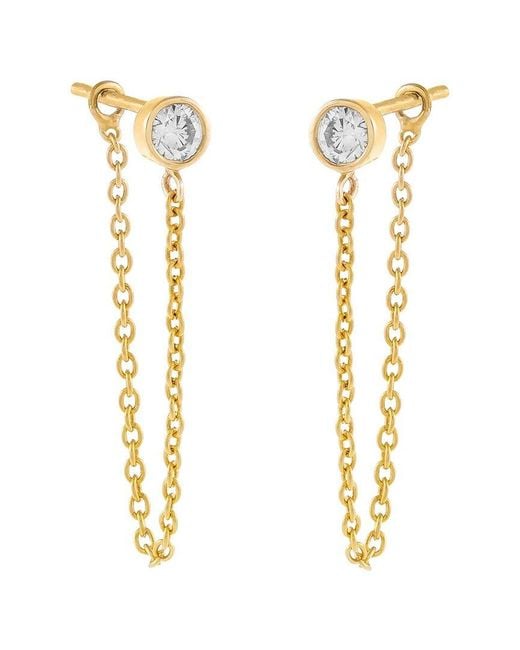 Forever Creations USA Inc. Metallic Forever Creations Signature Collection 14k 0.22 Ct. Tw. Diamond Chain Studs