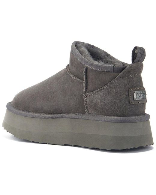 Australia Luxe Gray Cosy Ultra Platfoam Suede Boot