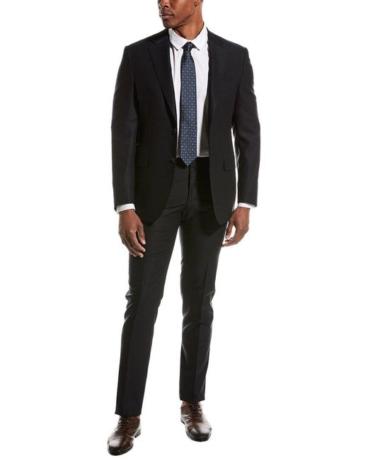 Canali Black 2Pc Wool Suit for men