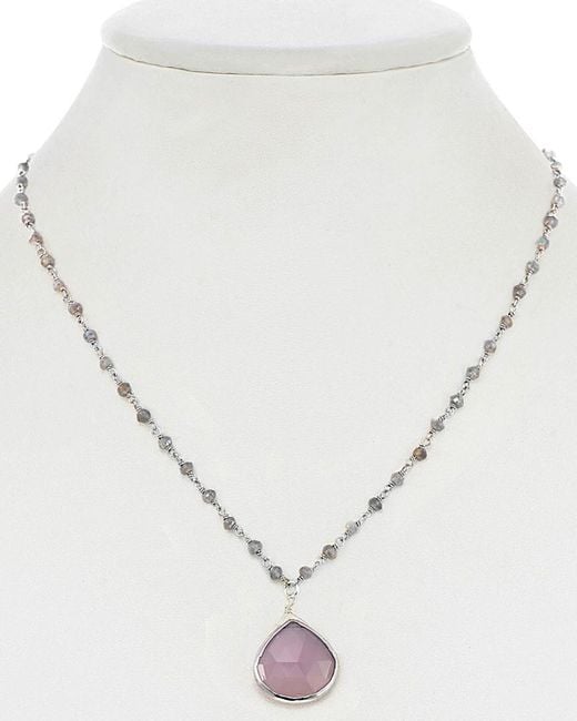 Rachel Reinhardt Jewelry Natural Silver Gemstone Necklace
