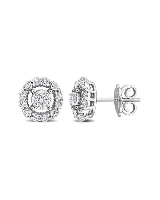 Rina Limor Metallic 14k 0.73 Ct. Tw. Diamond Studs