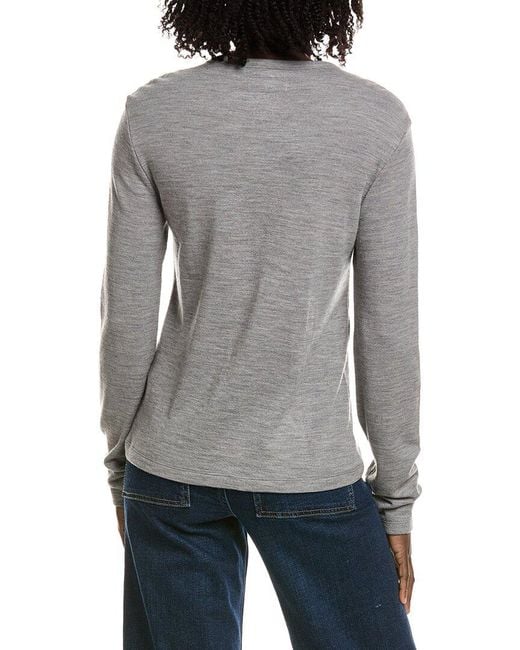 Officine Generale Gray Officine Generale Rima Wool-Blend Top