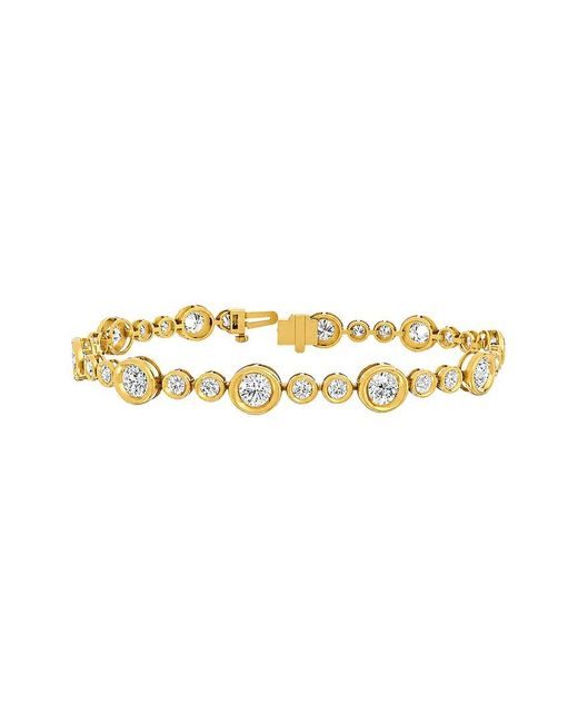 Lab Grown Diamonds Metallic 14K 5.16 Ct. Tw. Lab-Grown Diamond Tennis Bracelet