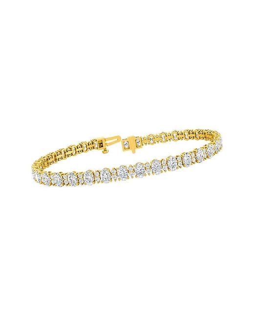 Lab Grown Diamonds Metallic 14K 6.66 Ct. Tw. Lab-Grown Diamond Tennis Bracelet