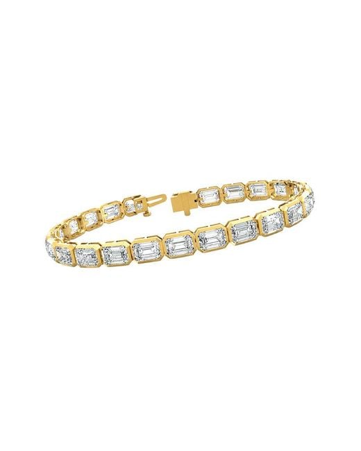 Lab Grown Diamonds Metallic 14K 17.76 Ct. Tw. Lab-Grown Diamond Tennis Bracelet