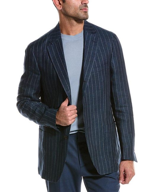 Todd Snyder Blue Madison Linen Suit Jacket for men