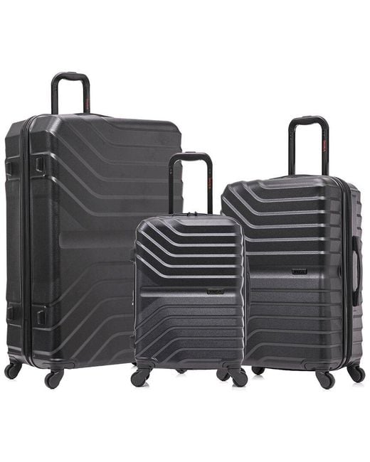 InUSA Aurum Lightweight Expandable Hardside Spinner 3pc Luggage Set in